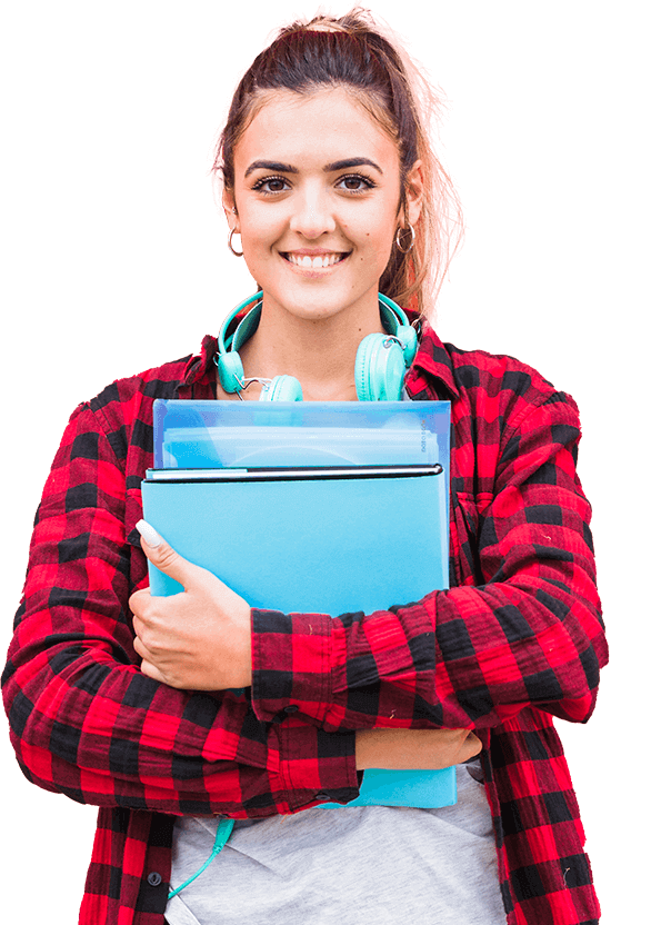 Students learning in a modern classroom